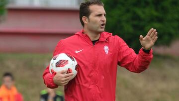 Rubén Baraja, entrenador del Sporting
