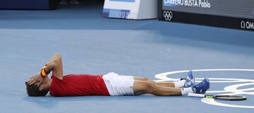 Así celebró Pablo Carreño la medalla de bronce