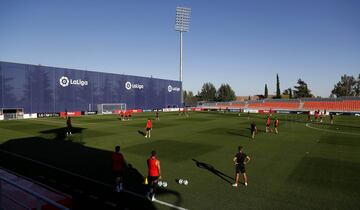 El último entrenamiento del Madrid y del Atleti antes del
Derbi