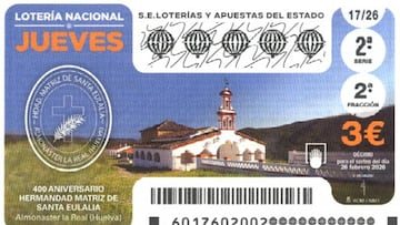 Lotería Nacional en directo: comprobar los resultados del sorteo de hoy, jueves 26 de febrero