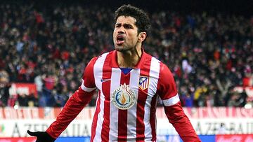 Diego Costa celebra un gol al Valencia.