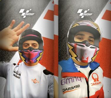 Cómo usar la lente de MotoGP en Snapchat y ponerte un casco en Realidad Aumentada