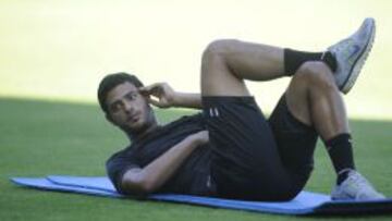 Vela, durante un entrenamiento.