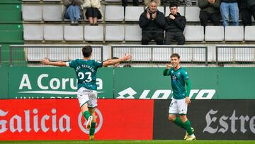 Nico Serrano e Iker Losada fabricaron el segundo gol al Valladolid.