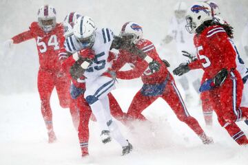 El New Era Field de Buffalo se pintó de blanco con la espectacular nevada que cayó en el juego entre los Indianapolis Colts y los Buffalo Bills. El juego terminó 13-7 en favor de los Bills. La temperatura estaba en -2 grados centígrados con vientos de 29 kilómetros por hora.