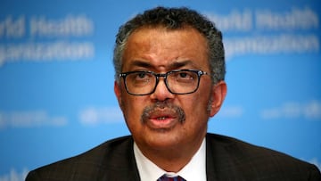 FILE PHOTO: Director General of the World Health Organization (WHO) Tedros Adhanom Ghebreyesus speaks during a news conference on the situation of the coronavirus (COVID-2019), in Geneva, Switzerland, February 28, 2020. REUTERS/Denis Balibouse/File Photo