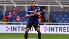 Luis Fernando Muriel celebra un gol de Atalanta