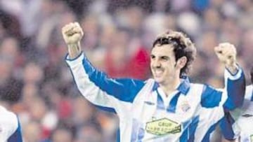 <b>ESTRENO GOLEADOR. </b>Juanfran regresó a la titularidad ante el Athletic y sólo tardó 38 minutos en marcar su primer gol como perico.