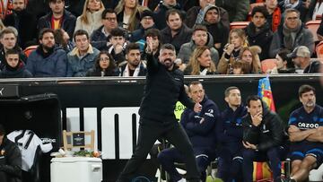 Gattuso, en el partido contra el Athletic.