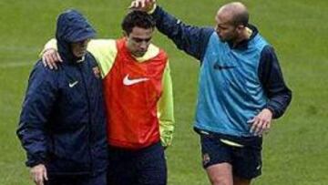 <b> APOYA A SU AMIGO. </b> Gabri, que el año pasado tuvo una grave lesión, ha mostrado su apoyo a Xavi.