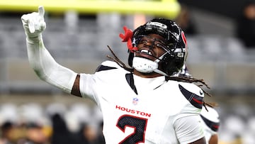 Texans safety Calen Bullock spoke in the aftermath of the win over the Pittsburgh Steelers.