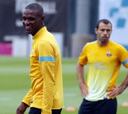 Valdés y Abidal son baja para jugar ante el Atlético de Madrid