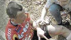 Una caída puede adelantar la retirada del abuelo del pelotón