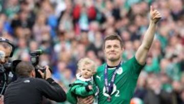 Brian O'Driscoll, en su despedida de Dublín.