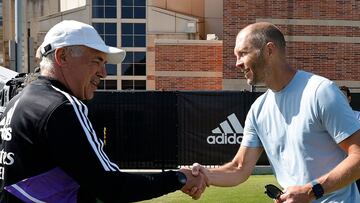 El técnico de USA estuvo presente en uno de los entrenamientos del club merengue en las instalaciones de UCLA y compartió sus impresiones sobre la historia del Madrid.