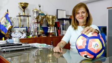 Victoria Pav&oacute;n, presidenta del Legan&eacute;s, simpatiz&oacute; en su d&iacute;a con el Atl&eacute;tico.