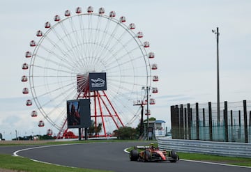 Carlos Sainz durante la clasificación del GP de Japón disputado en el circuito de Suzuka.