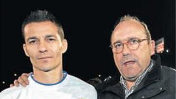 <b>AS LES JUNTÓ AYER. </b>Galca y Paco Flores coincideron ayer en Sant Adrià.