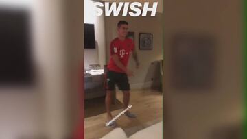 Muy top: James se le mide al reto del baile que es viral