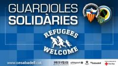 Cartel de la iniciativa del CE Sabadell para ayudar a los refugiados sirios.
