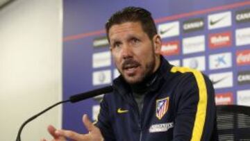 Simeone, en rueda de prensa.