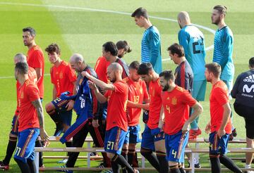 Lopetegui's Spain pose in their 2018 World Cup kit