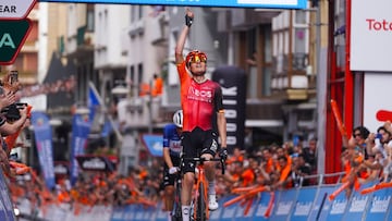 Carlos Rodríguez gana la 6ª etapa de la Itzulia, seguido de Ayuso.