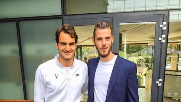 David de Gea se deja ver en Wimbledon con Federer