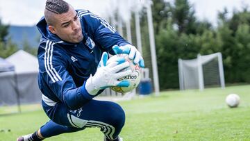 Álvaro Montero, arquero de Millonarios en la pretemporada