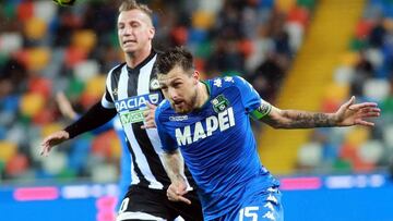 Sassuolo vence al Udinese y se aleja de la zona de descenso