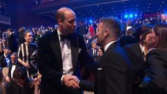 El encuentro de David Beckham y el príncipe William en los premios BAFTA