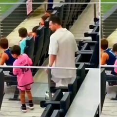 Messi’s heartwarming encounter with Suárez’s son breaks the internet
