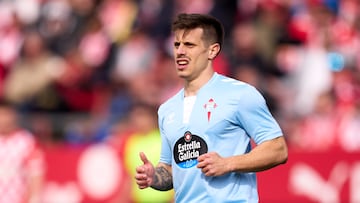 Alfon, en un partido contra el Celta.