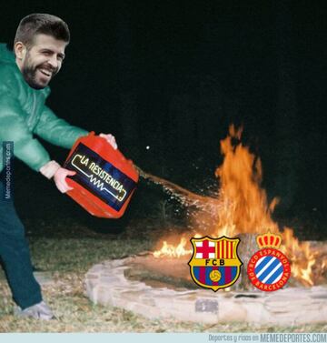 Los mejores memes del derbi Barcelona - Espanyol