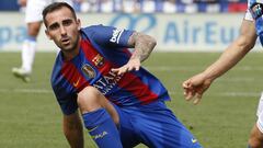 Paco Alc&aacute;cer durante un partido con el FC Barcelona.