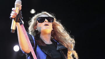 Imagen de Paulina Rubio en un concierto.