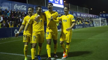 04/11/18 PARTIDO DE SEGUNDA DIVISION ALCORCON RAYO MAJADAHONDA  GOL 2-0 JUAN MUÑOZ