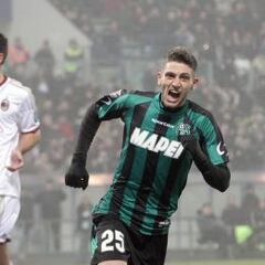 Berardi, primer jugador en marcarle cuatro goles al Milán