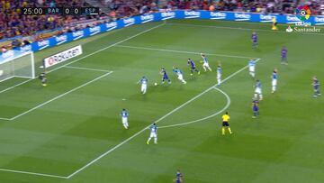 La sana costumbre de Messi: sentó a su defensor en un gol