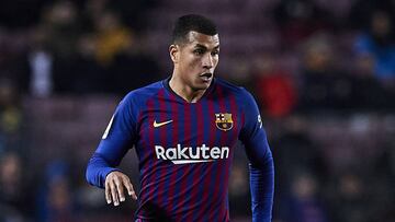 Jeison Murillo durante un partido con el Barcelona.