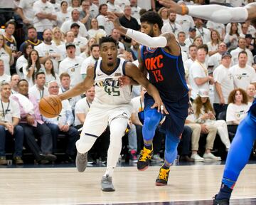 Donovan Mitchell y George.