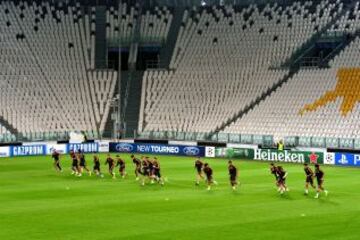 El R. Madrid entrenó en Turín