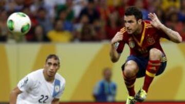 Cesc, en lel partido frente a Uruguay.