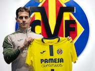 Alfon González, con la camiseta del Villarreal.