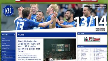 El Karlsruher recuerda su 7-0 al Valencia antes de jugar mañana