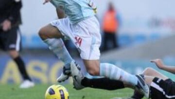 <b>OTRA VEZ TITULAR. </b>El ferrolano Álex López fue de nuevo uno de los elegidos por Paco Herrera para hacer frente al Albacete.