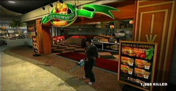 Imagen de Dead Rising, donde Capcom hace un gui?o al chiste del sndwich de Jill.