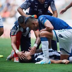 César 'Cachorro' Montes salió en ambulancia por fuerte golpe