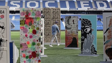 Exposición 'Puertas', iniciativa que se expondrá durante el partido contra el Atlético.