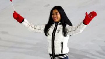 Vanessa Mae, durante el desfile de inauguraci&oacute;n de los Juegos de Sochi 2014.